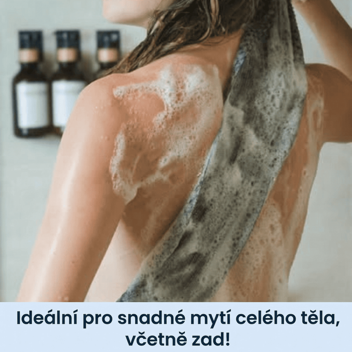 Antibakteriální exfoliační ručník do sprchy